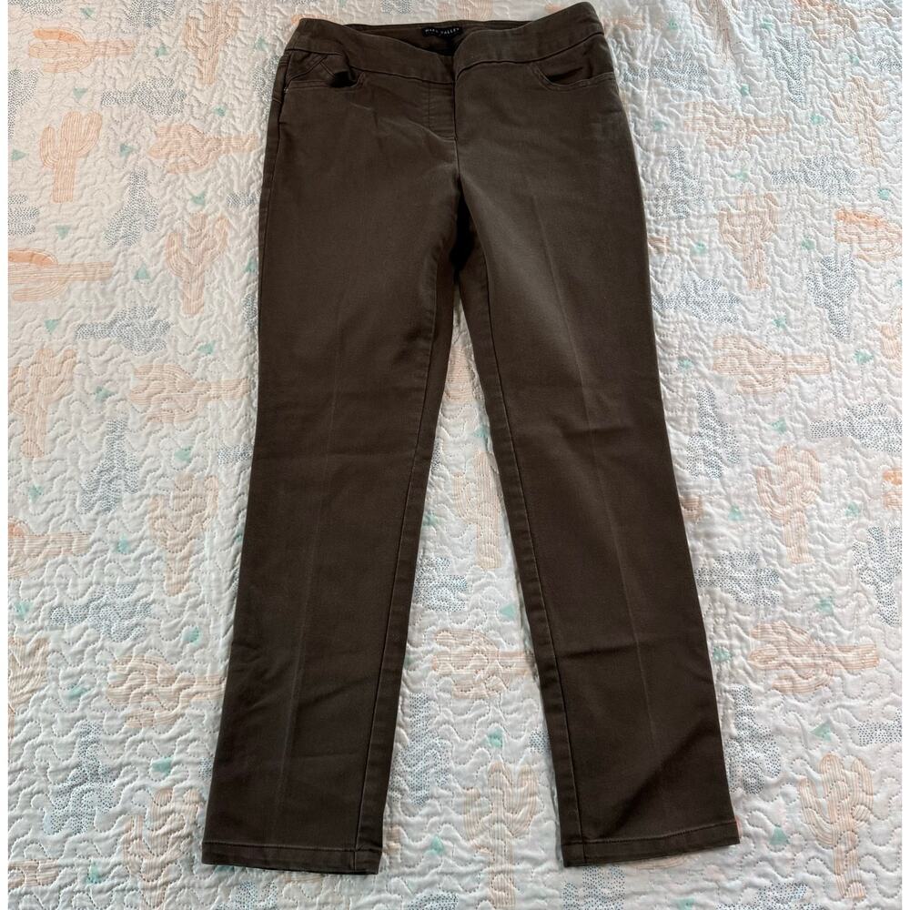 Napa Valley Brown Straight Leg Pants Women’s 6P Petite Stretch Pull On